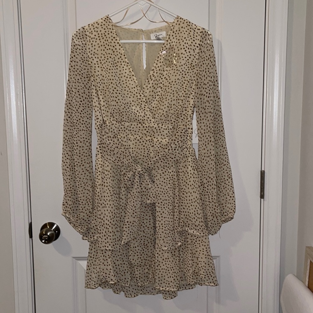 Cream Dot Dress